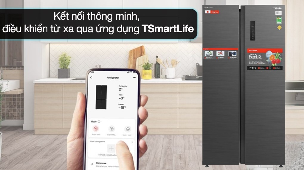 Tu- lanh-To-shi-ba Inverter 555 lit- Side -By -Side GR-RS696WI-PMV -60-AG